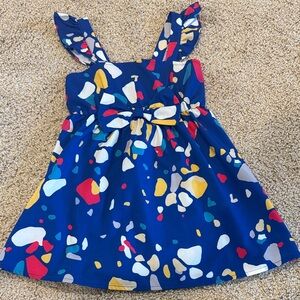 PatPat Vibrant Blue and Multicolor Kids Dress